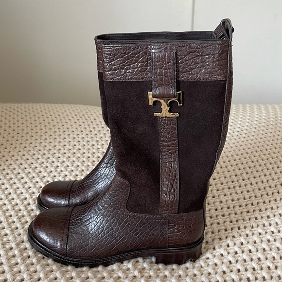 Tory Burch Shoes - Tory Burch Brown 'corey' Leather Suede Boots